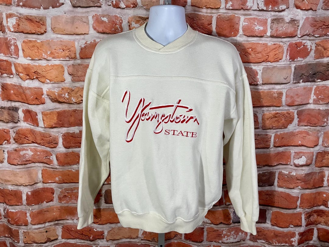 Ysu Script Vintage Youngstown State Script Sweatshirt Sz M Ysu Penguins Crewneck ...
