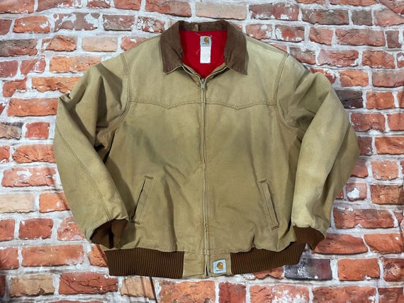 Vintage Carhartt Santa Fe Work Jacket 3XL - Faded Duck Canvas - Etsy