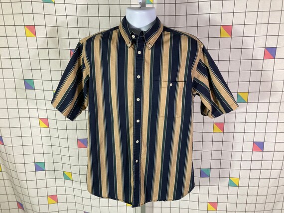 Vintage 90s Vertical Striped Button up 