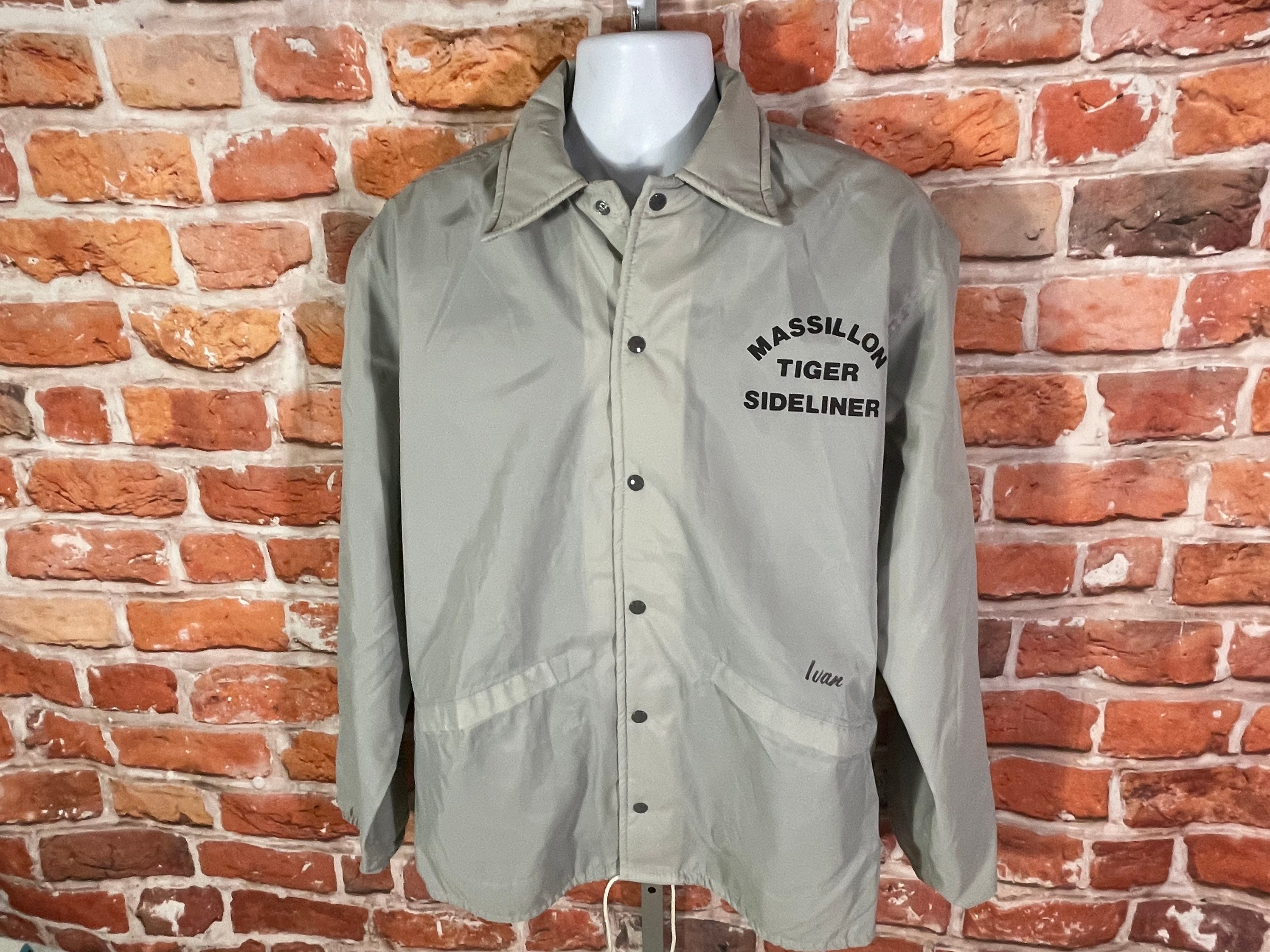 Vintage 70s Massillon Tiger Sideliner Windbreaker Jacket