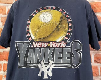Vintage 90s Faded New York Yankees Shirt Sz XL - Etsy