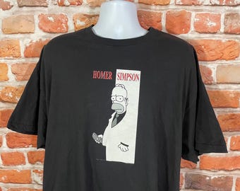 90S DELTA THE SIMPSONS SCARFACE Tシャツ XL THE SIMPSONS HOMER SIMPSON scarface parody DELT