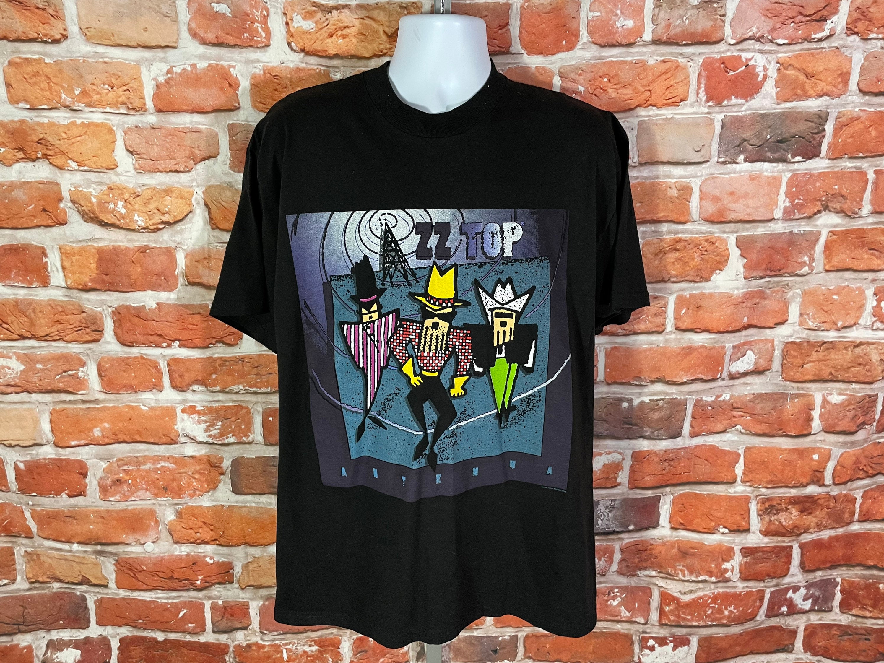 Vintage 90s ZZ Top Antenna Tour Shirt - Sz XL - Concert Tee