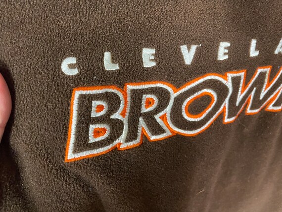 vintage Cleveland Browns fleece 1/4 zip pullover … - image 3