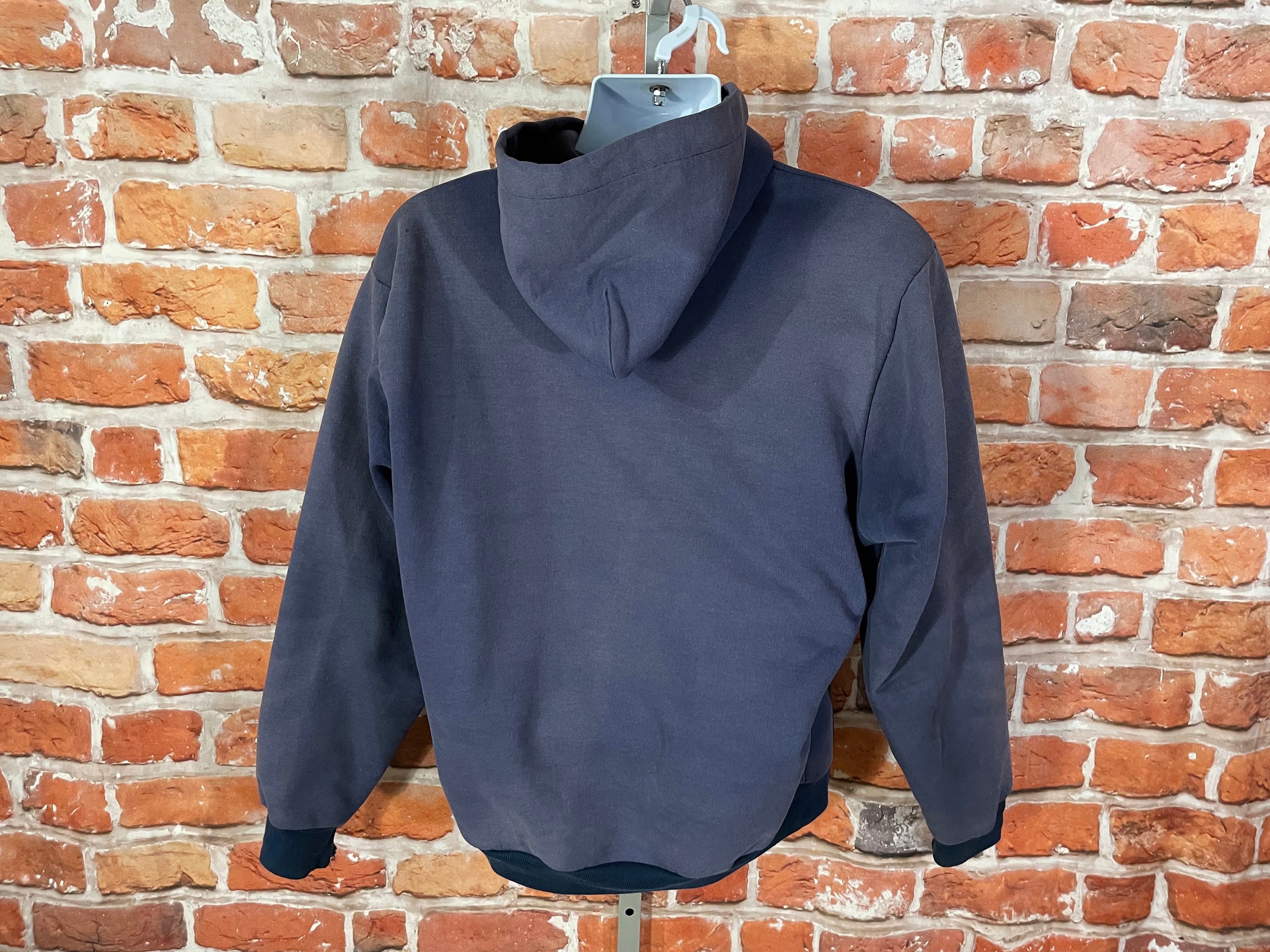 Vintage Faded Carhartt Thermal Rugged Tag Zip Hoodie - Fits Vintage Faded Carhartt Thermal Rugged Tag Zip Hoodie - Fits