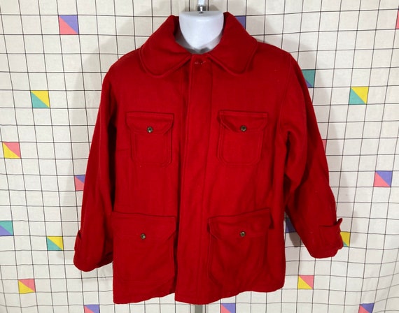 Vintage 50s 60s Woolrich Wool Red Field 