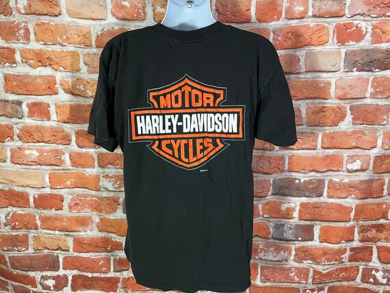 Vintage 1996 Harley Davidson 1915 Tee W Big Logo Back Print - Sz