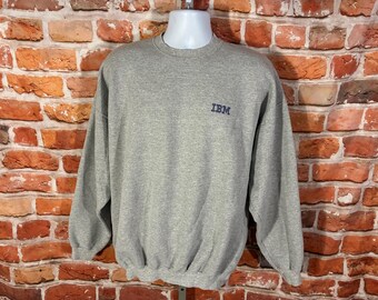 Sudadera vintage de IBM talla XL, estilo friki de la informática de los 90.