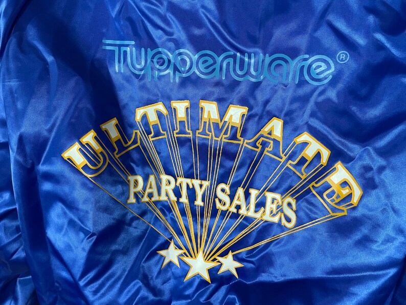 Tupperware Jacket Vintage Tupperware Ultimate Party Sales Satin Bomber Jacket - Sz XL ...