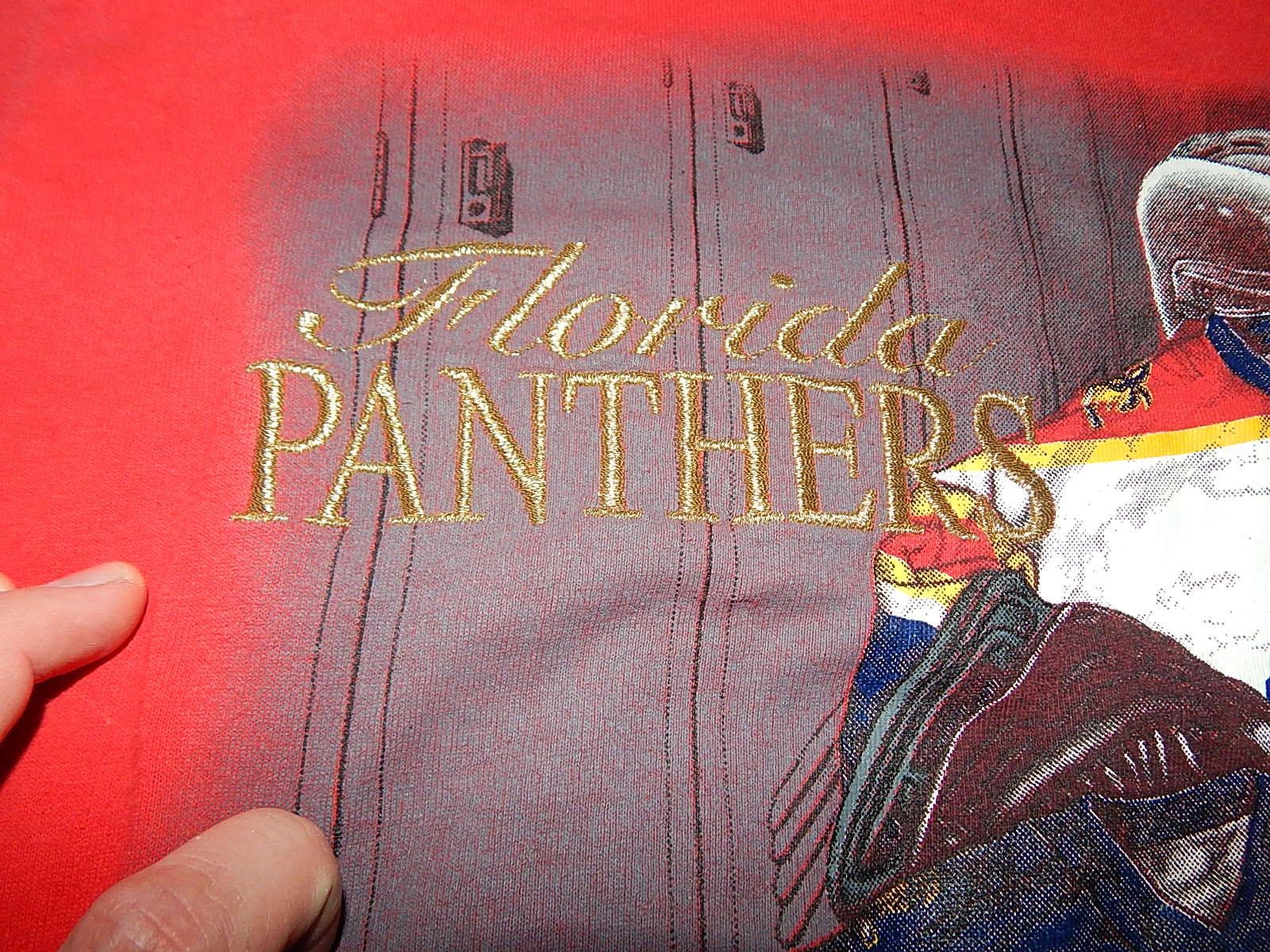 Florida Panthers Nutmeg Mills 90s Vintage Shirt Sz M Nhl 