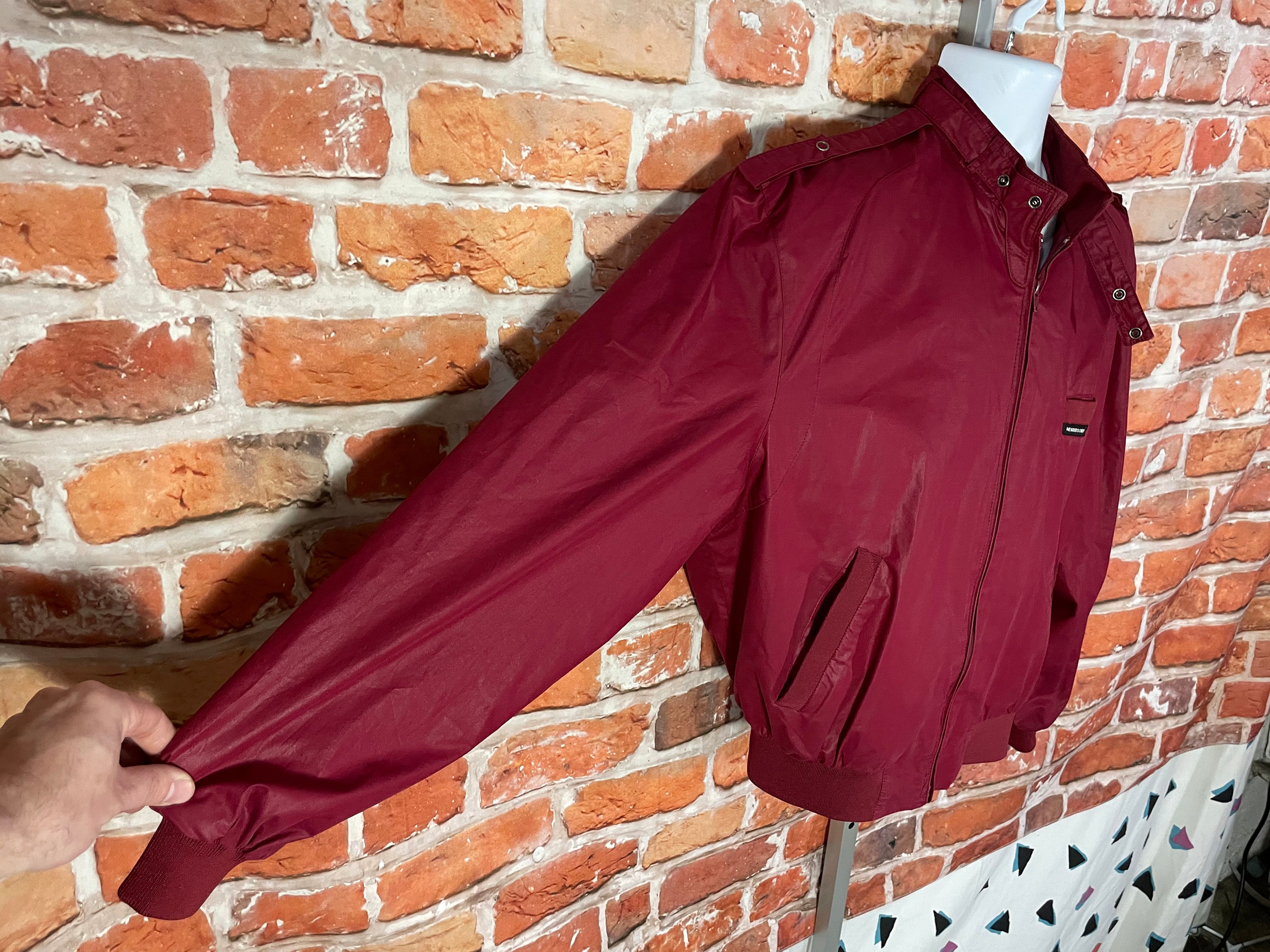 Members Only Clubhouse Jacket Maroon Red Bomber Full … - Gem