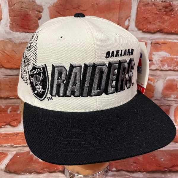 vintage 90s NOS Oakland Raiders sports specialties shadow snapback hat - deadstock pro line