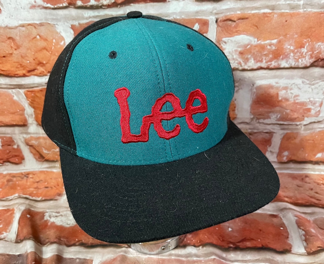 Vintage 90s Lee Colorblock Snapback Hat - Denim Jeans Grunge Promo