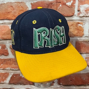 vintage 90s Notre Dame Top Of The World graffiti snapback hat - fighting irish rare cap