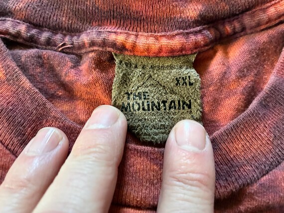 Vintage 90s the Mountain Leather Tag Native American Art Shirt Sz