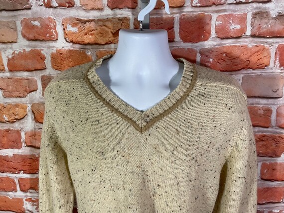 vintage 70s speckled JCPenney sweater - sz L - gr… - image 4