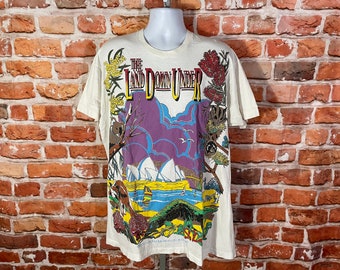 Chemise vintage Australia The Land Down Under imprimée sur l'ensemble - convient au 2XL - kangourou kangourou koala grunge surdimensionné