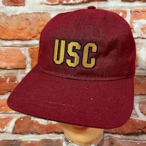 vintage USC strapback dad hat 80s 90s University Souther Califnornia cap