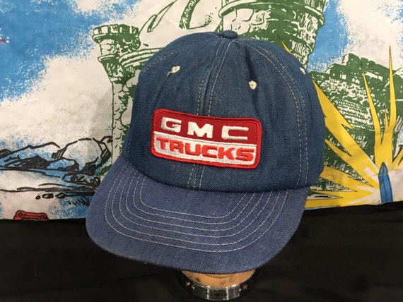 vintage GMC TRUCKS denim snapback truckers hat - 8
