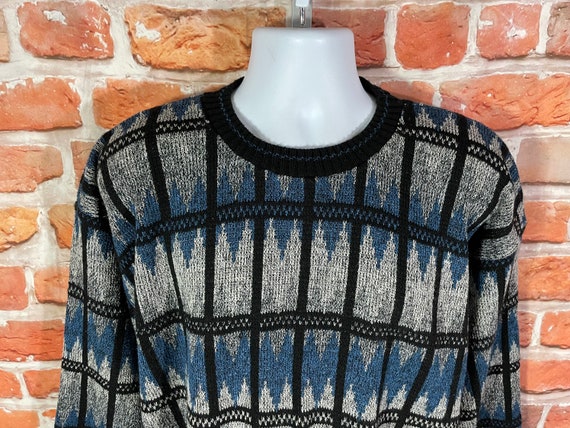 vintage 90s funky Protege sweater - sz L - cosby … - image 4