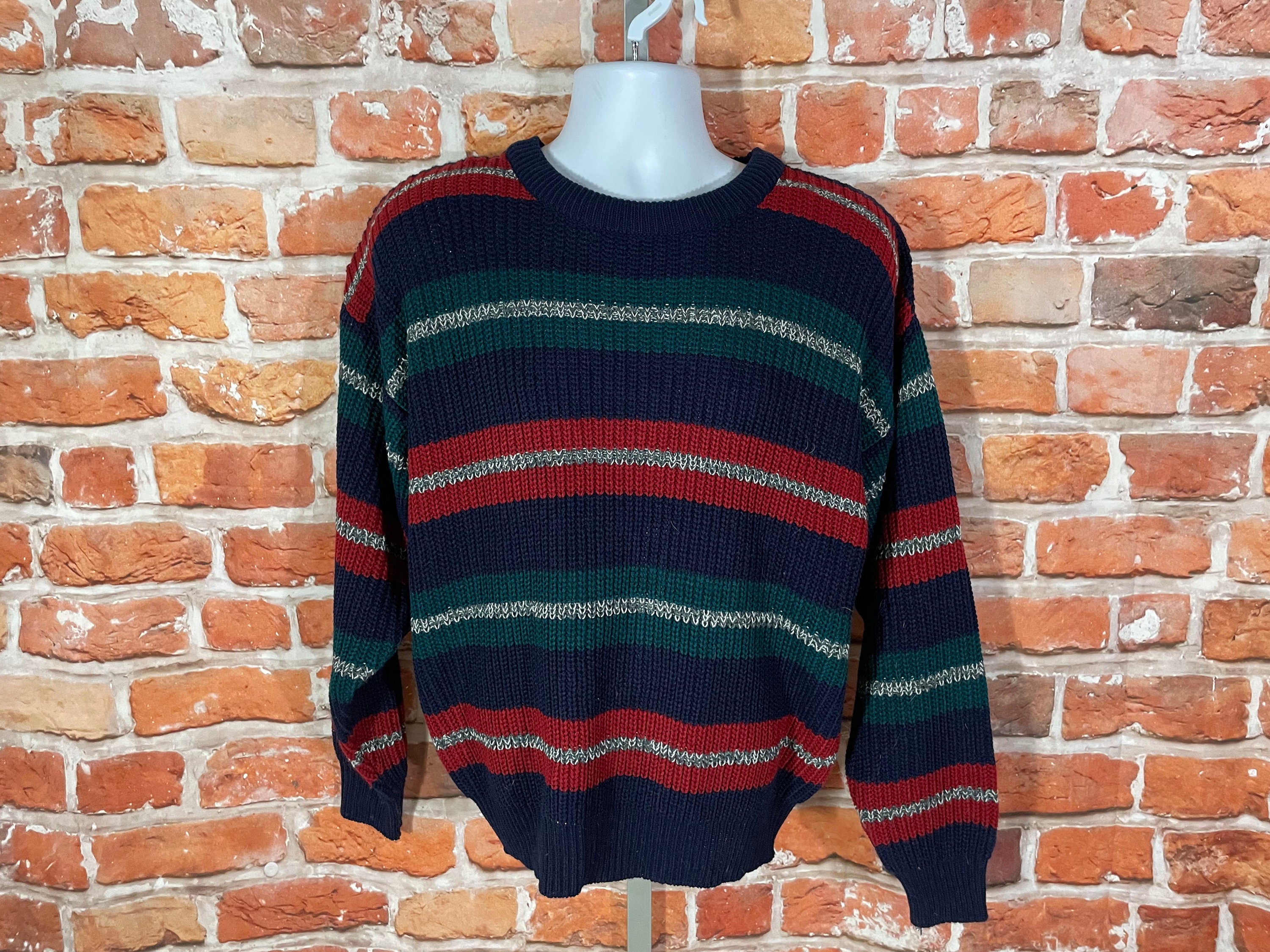 Vintage 80s Striped Mcgregor Sweater - Sz M - Emo Indie Grunge
