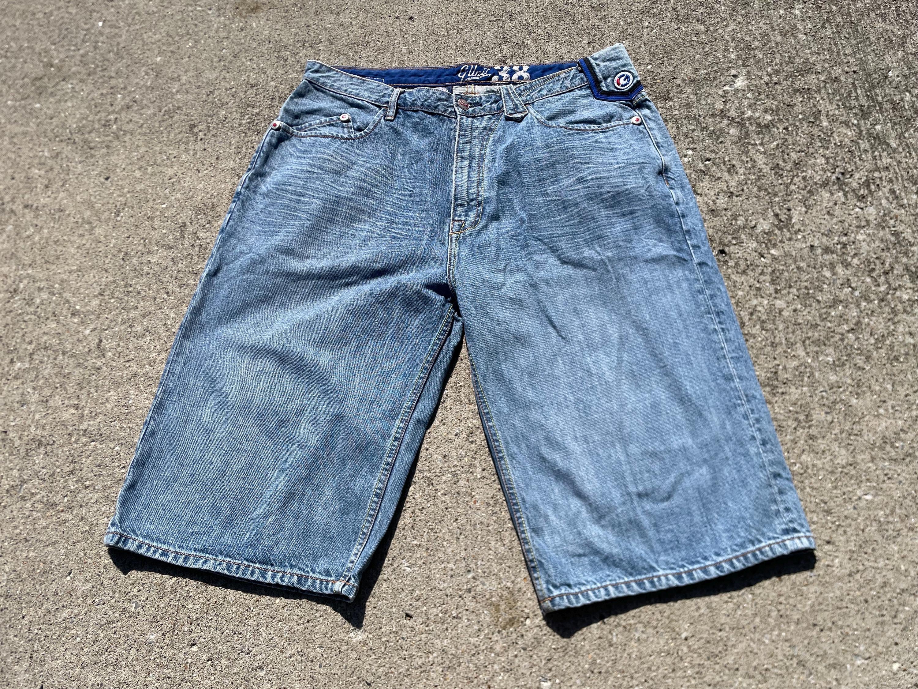 Vintage G-unit Y2k Baggy Wide Leg Denim Jean Shorts Sz 38 - Etsy