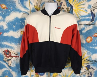 vintage 80s MacGregor Track Jacket - sz M - emo grunge punk colorblock warm up