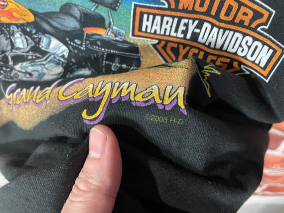 vintage y2k Cayman Islands Harley Davidson shirt … - image 5