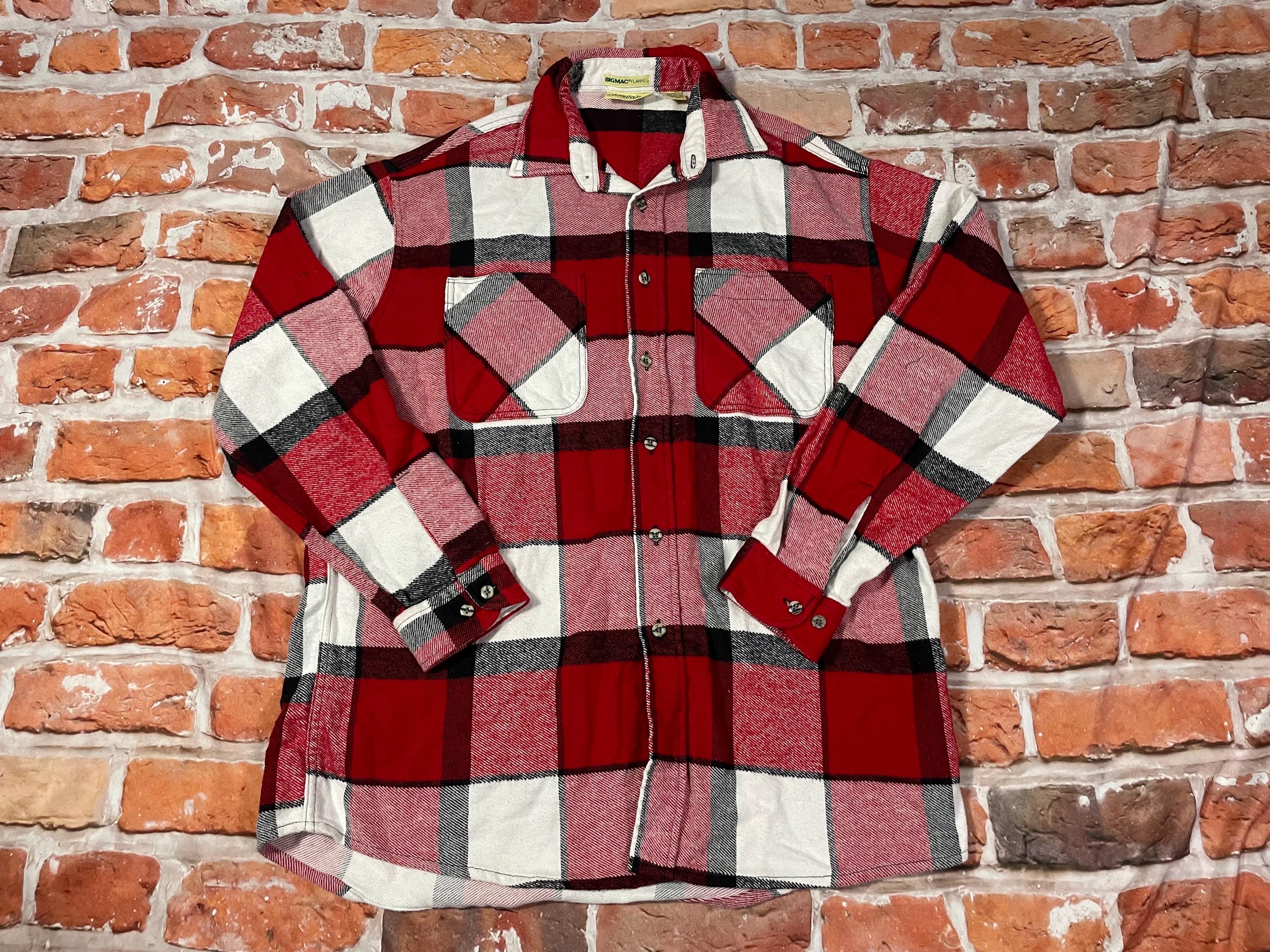 Vintage 80s 90s Thick Big Mac Plaid Flannel Shirt - Sz XLT