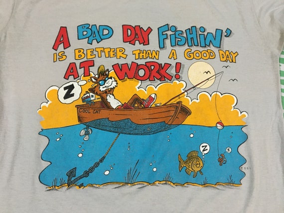 vintage A Good Day Fishing Is Better Than A Bad Day A… - Gem