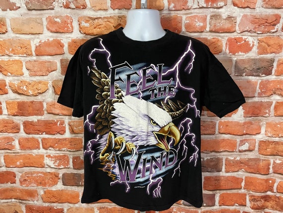 vintage 90s Feel The Wind USA Thunder shirt - sz … - image 4