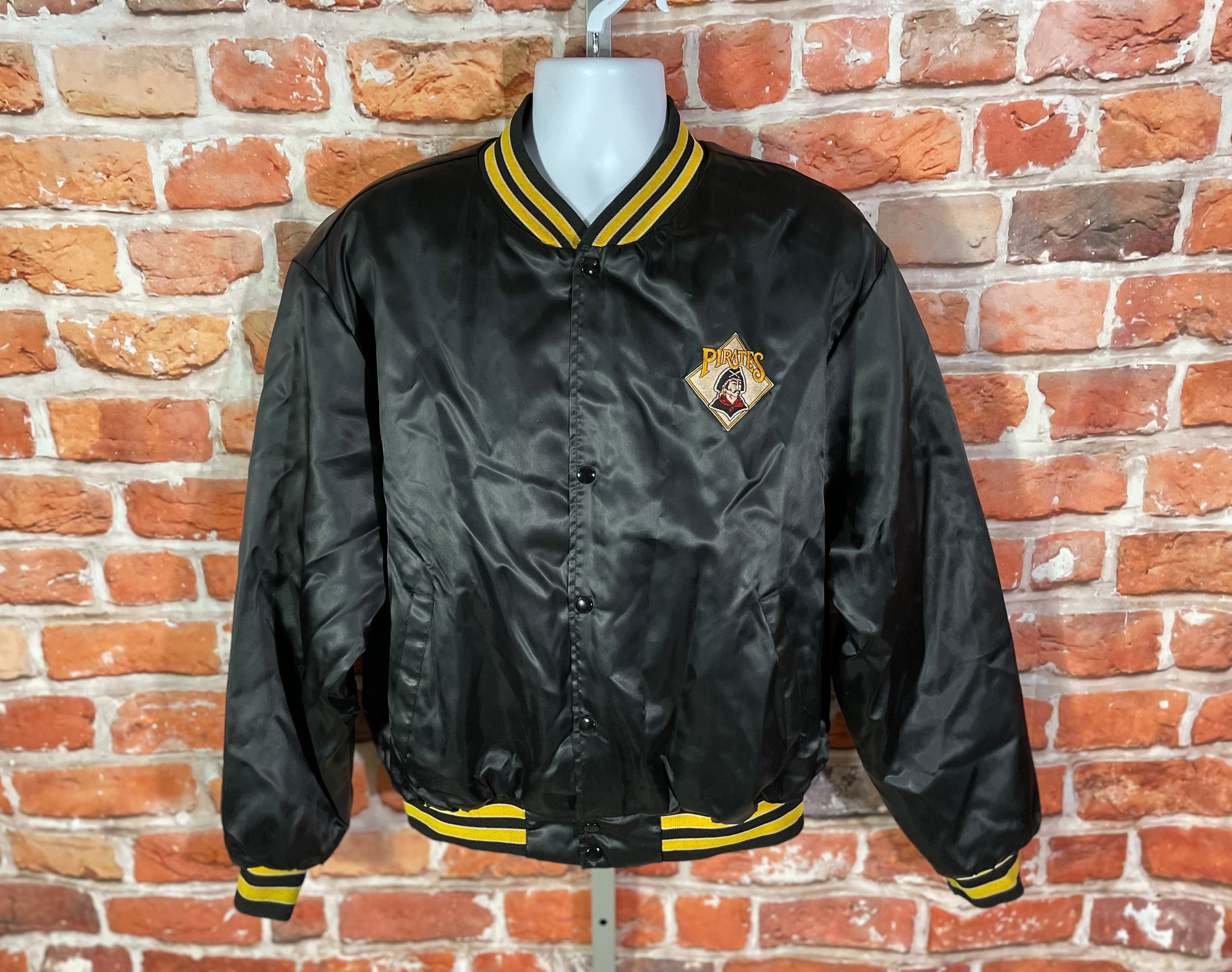 Vintage 80s Pittsburgh Pirates Swingster Satin Bomber Jacket