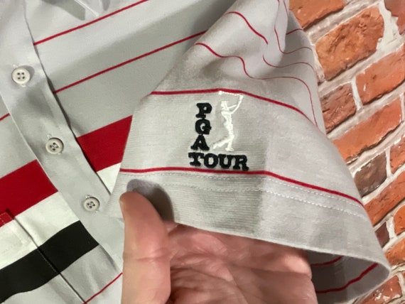 Vintage 80s 90s Vintage PGA Tour Striped Polo Shirt - Sz XL - Soft
