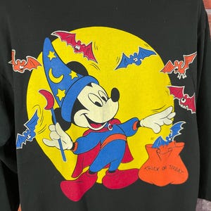 vintage Glow In The Dark Mickey Mouse Halloween sweatshirt fits XL bild 2