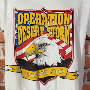 vintage 90s Operation Desert Storm shirt - fits S - single stitch eagle grunge emo tee