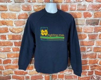 vintage 90s Notre Dame sweatshirt - sz XL - raglan fighting irish grunge crewneck