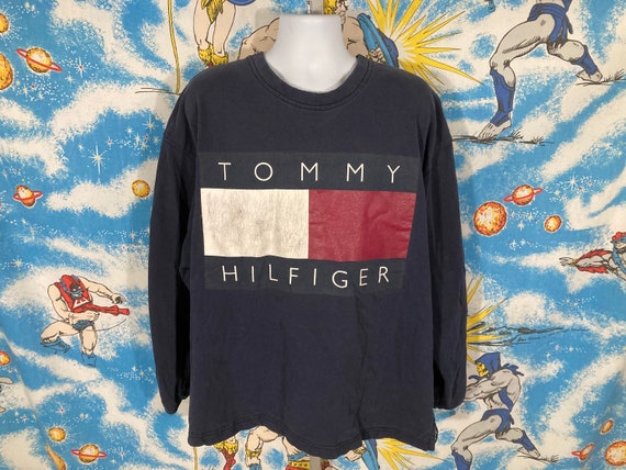 Vintage Hilfiger BIG Sweatshirt XL - Etsy