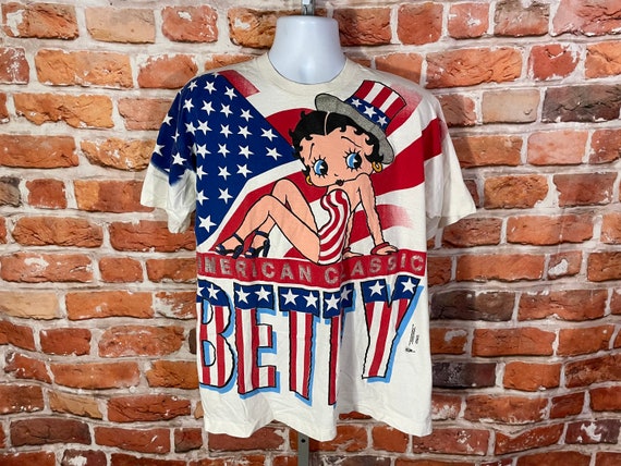 Vintage 90s Betty Boop American Classic All Over Print Freeze 