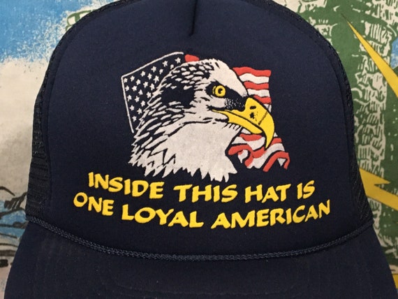 vintage 80s 90s - Inside This Hat Is One Loyal Ame