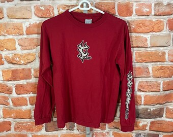 90s Dragon Fire Flames Geometric Button Shirt Polyester Medium - Etsy