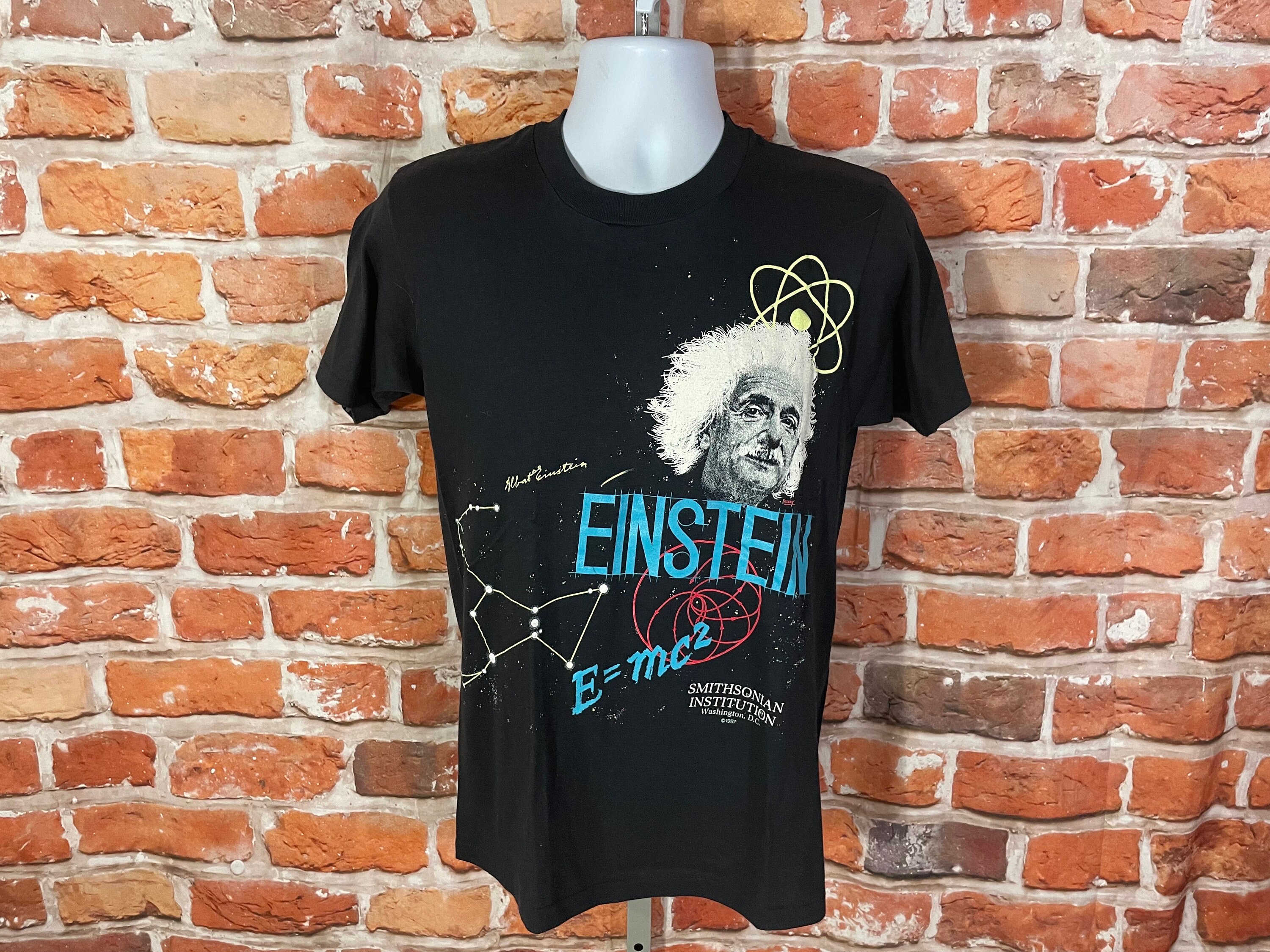 Albert Einstein 1987 Smithsonian Shirt - Fits M/S - Vintage 80s 