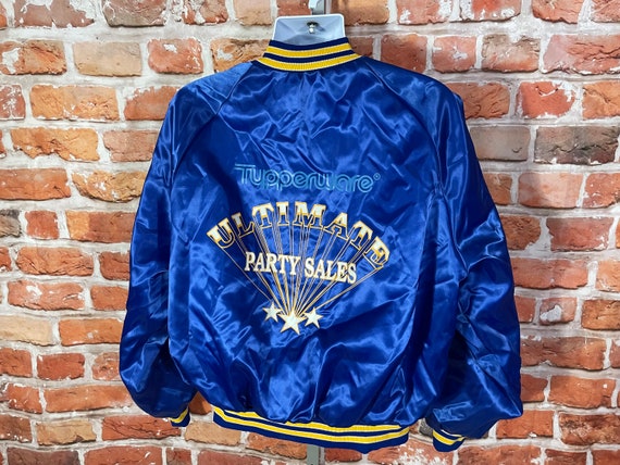 Vintage Tupperware Ultimate Party Sales Satin Bomber Jacket