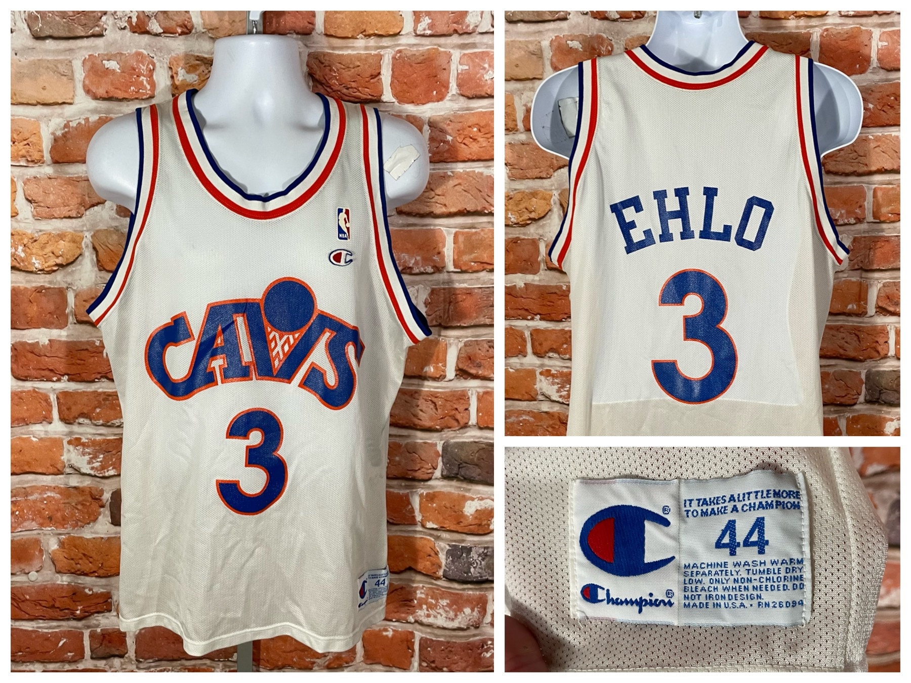 Vintage Craig Ehlo Cleveland Cavs Champion Basketball jersey sz 44 