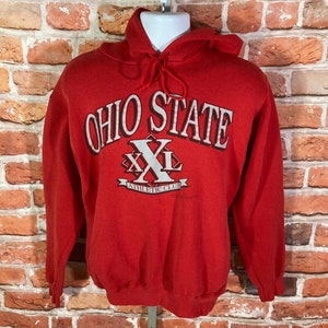 vintage 90s Ohio State Buckeyes hooded sweatshirt - sz M - osu hoodie emo grunge