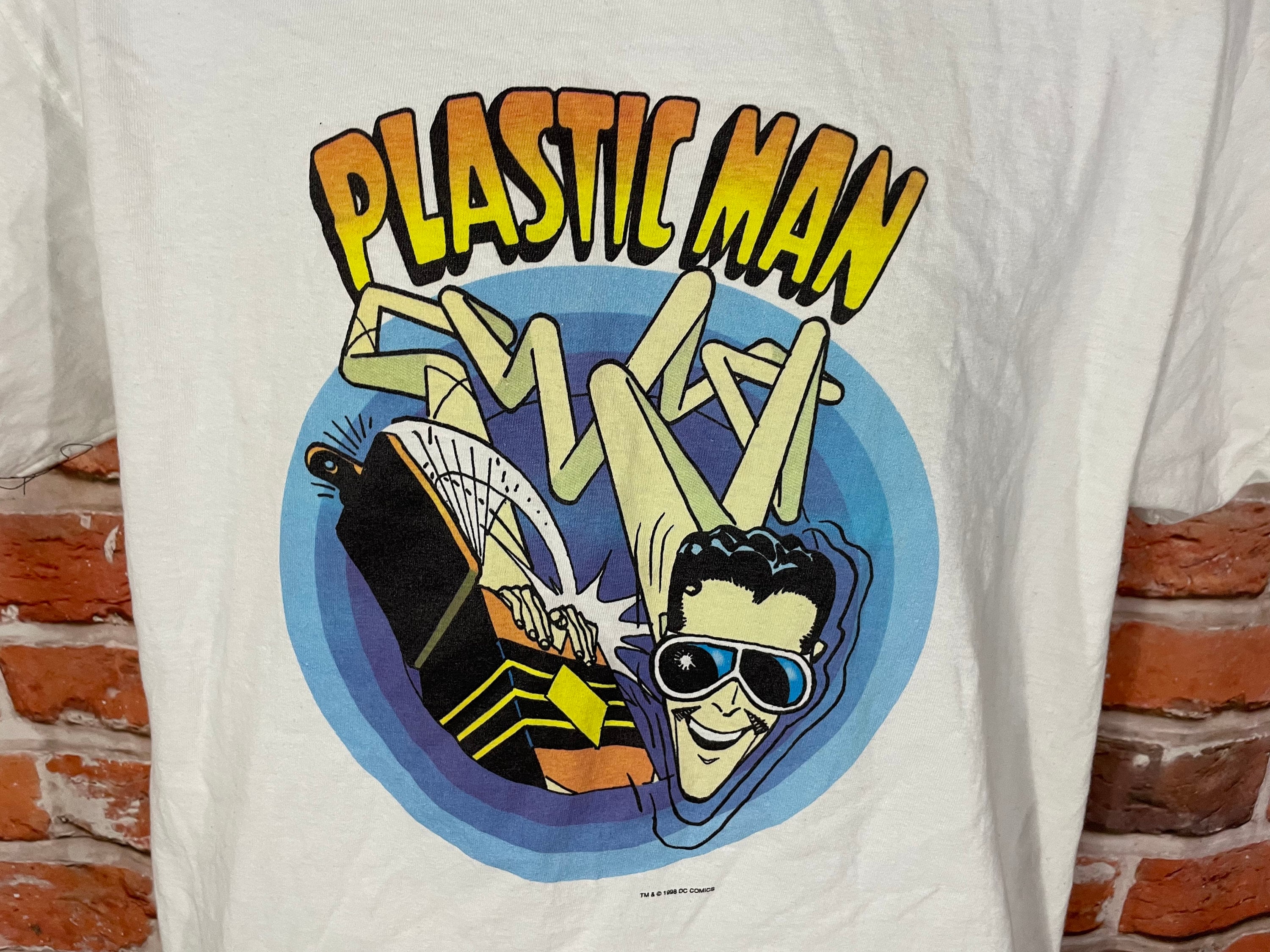 Vintage 1998 Plastic Man Shirt - Sz L - 90s DC Comics Tee - Etsy