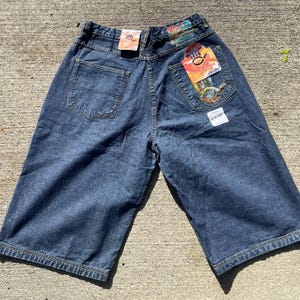 KIK WEAR Jeans Shorts, Vintage Made in USA, Baggy Denim Shorts