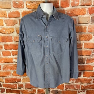 vintage distressed thrashed 80s Carhartt Rugged work shirt - fits M/L - emo indie grunge