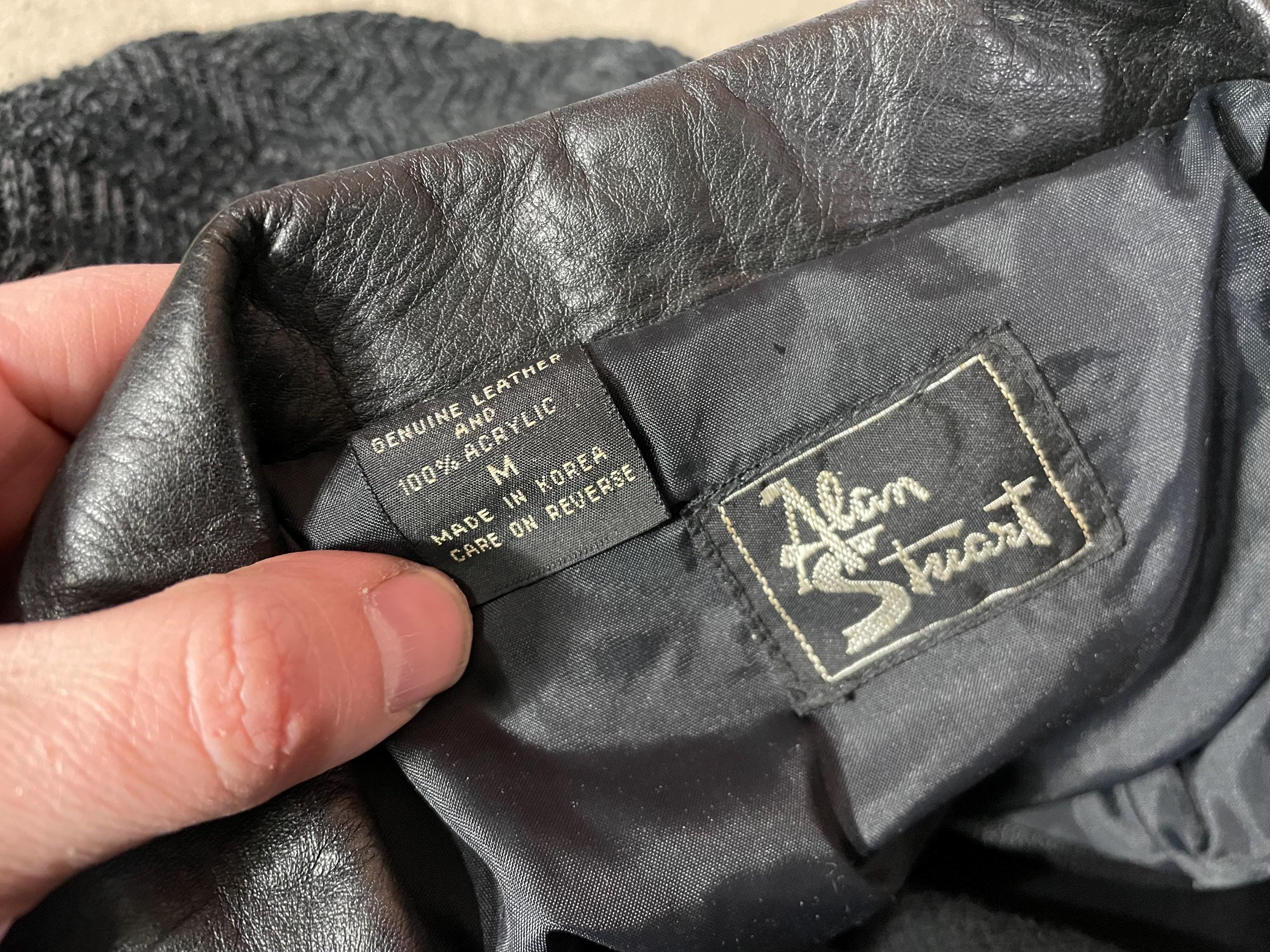 Vintage 90s Alan Stuart Sweater Jacket W Leather Trim Sz M - Etsy