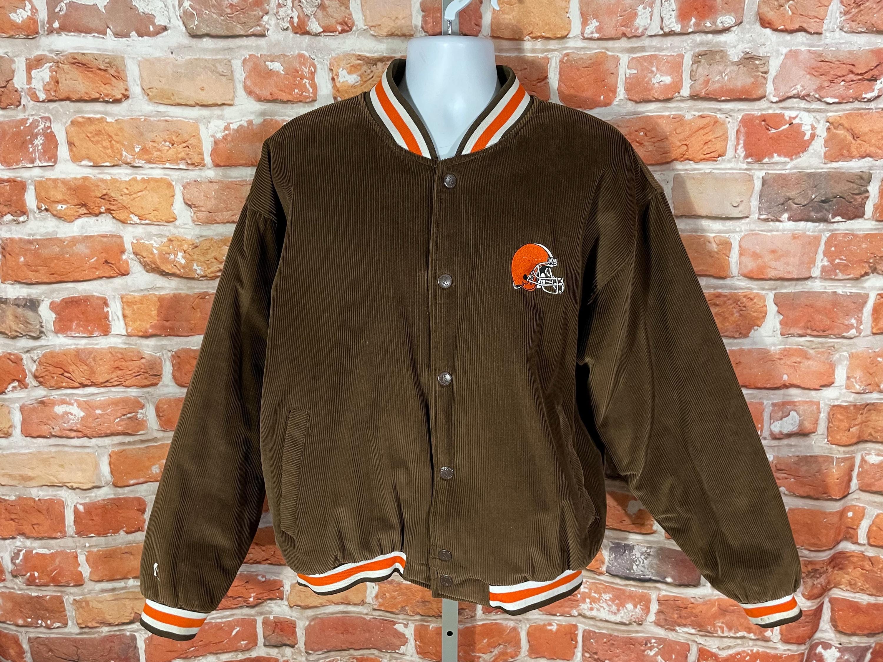 Vintage Cleveland Browns Corduroy Bomber Jacket - Sz XL - Etsy
