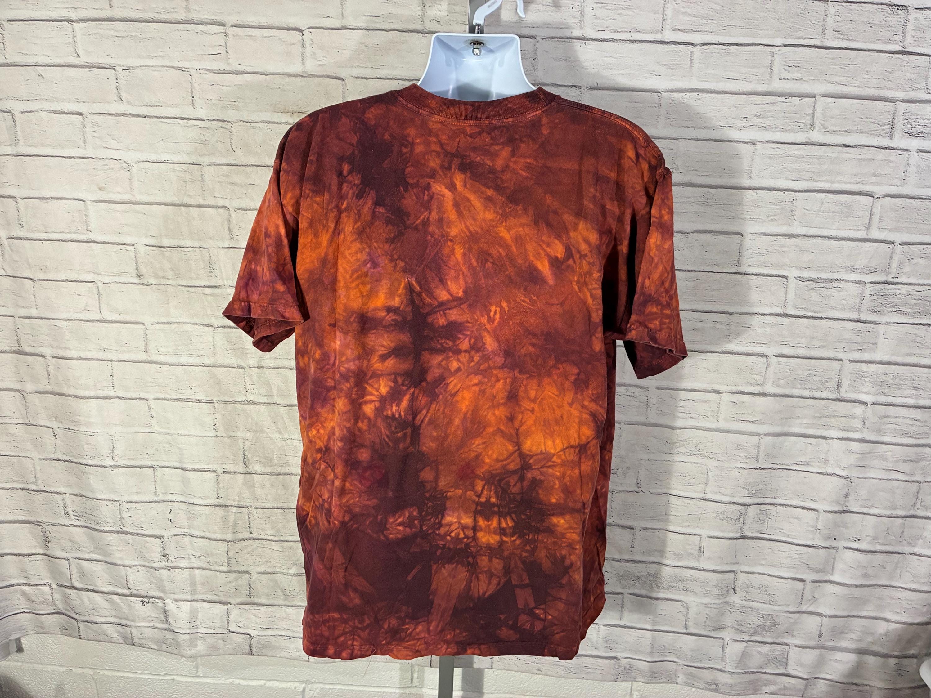 Vintage 90s the Mountain Leather Tag Native American Art Shirt Sz